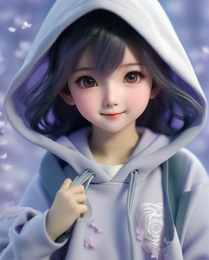 Happy hinata hyuga,女孩,旗袍,Dream, 10 year cute girl on a Light lavender or light blue attire hoodie, in the style of yuumei, realistic hyper - detailed rendering, yumihiko amano, zhang jingna, wiccan, trace monotone, rtx on ,細緻的背景,indian boy, various poses 