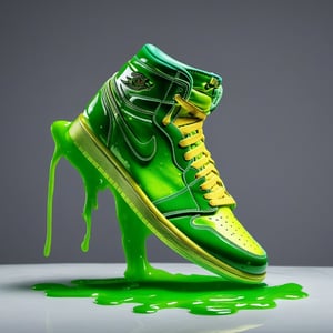 absolute real nike air jordan 1 themed slime, photo studio, studio lights