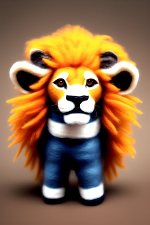 (best quality, high quality):1.3, miniwool scene of a antho-lion man wearing coverall buy bread at the bakery, symmetric lion head face, realistic fur and mane with dynamic movement, dynamic view, colorful, very clear, very smooth, indoors, absurdres, intricate, real life, perfect lionman anatomy, accurate paws and tail, cinestill,Epicrealism