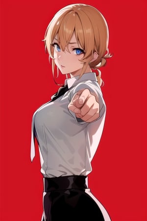 Nakiri erina, purple eyes, blond hair, best quality, high resolution, unity 8k wallpaper, (illustration:0.8), (beautiful detailed eyes:1.6), extremely detailed face, perfect lighting, extremely detailed CG, (perfect hands, perfect anatomy), only one person, big tits, black tie, both eyes violet