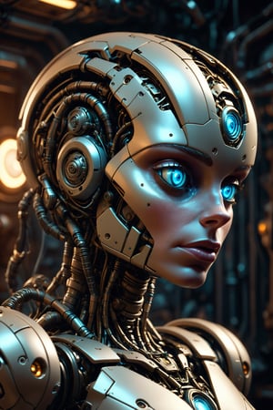 The most amazing dream you ever had about the beautiful female robot android robot face, hyper realistic, ambient lighting, concept art, intricate, hyper detailed, smooth, dynamic volumetric lighting, octane, cinematic, high quality, high resolution, 4 k, cgsociety, rutkowski, gurney, mignola, craig mullins, val