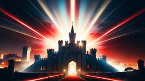 4k, masterpiece, Italian castle city, (trendwhore style:1.4), abstract art, abstract light rays, abstract  ((bursting light rays),   red theme. sharp details. BREAK highest quality, detailed and intricate, original artwork, trendy, vector art, award-winning, artint, SFW, ,night city,DonMW15pXL,itacstl