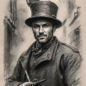 Intricate action film, portrait of a chimney sweep, in motion, cinematography, raw photography, pencil, oil paint,
Grzegorz Rosiński, Gabriele Dell'otto, pencil sketch,pencil sketch