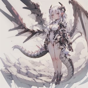 best quality”, “masterpiece”, “illustration”, “1girl”, “solo”, “full body”, “Mecha”, “machine”, “Dragon ear”, “Blank background”, Dragon wings, dragon tail,and “dragon horn”,dragon ear, a girl standing tall while floating in the air with open wings,big_boobies,breath taking,perfecteyes,flying,alien_cocks floating around her and cumming all over her body while she makes a serious face,