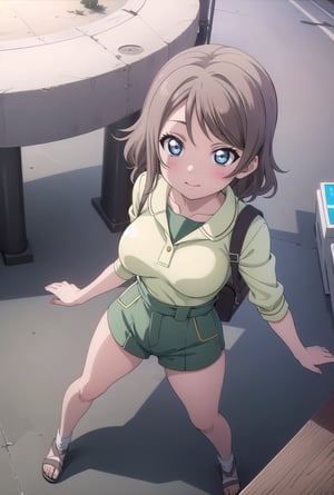 masterpeace, best quality, highres ,girl,solo,narrow_waist, thighs,perfect face,flirty,upper_body,perfect light, contrapposto,
,boichi anime style.breasts,from_above,spread_legs,

,you watanabe