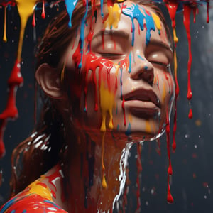 dripping paint,abstract,1 girl, (((masterpiece))), best quality,ultra-detailed, 8k, wallpaper, extremely delicate and beautiful, highresolution, ray tracing, best shadow, (realistic, photorealistic:1.37),professional lighting, photon mapping, radiosity, physically-based rendering,Movie Still