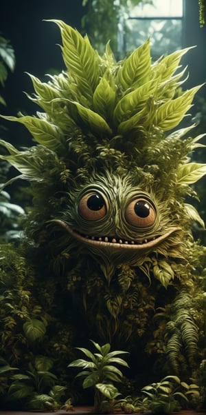 A plant monster 

8k resolution photorealistic masterpiece, intricately detailed, cinematic lighting, maximalist photoillustration, HD,make_3d,more detail XL,potma style