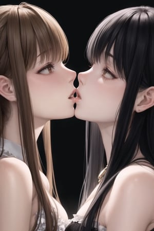 Multiple girl, 2girls, kissing