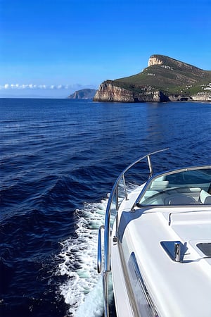 View fromn a yacht, gibraltar coastal, archipelagio, luxury, vacation, realism, hd, photo