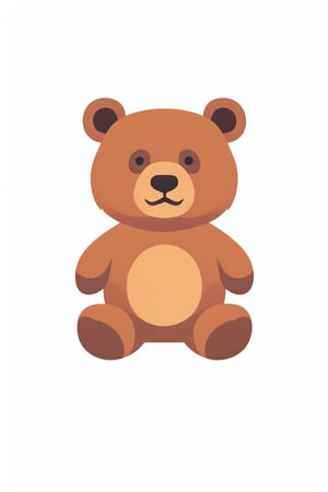  A simple plain vector Illustrator  symetrical bear