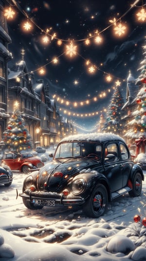  ChristmasWintery beetle, (Masterpiece:1.3) (best quality:1.2) (high quality:1.1),car