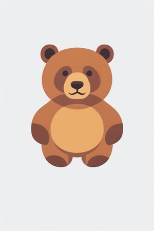  A simple plain vector Illustrator  symetrical bear