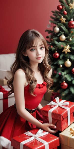 #christmas.
(christmas environment, christmas tree, gift boxes):1.3,
candy sfw, young woman,photo r3al, realistic photo,
(small breast):2.0,
