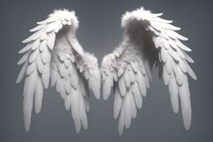 masterpiece, best quality, Arfang Photo realistic image of an angels wings with feathers