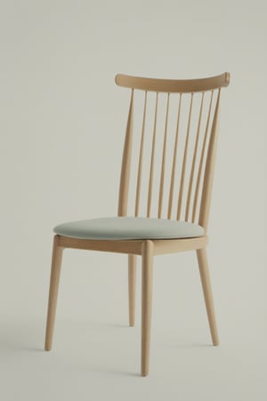 (best quality,  highres,  ultra high resolution,  masterpiece,  realistic,  extremely photograph,  detailed photo,  8K wallpaper,  intricate detail,  film grains),  High definition photorealistic photography of ultra luxury, Design concept for a chair, entirely crafted from assembled wood in a Scandinavian style. Featuring rounded corners, fine woodwork, and pastel colors. The table should be showcased empty against a neutral backdrop, embodying the serene and tranquil essence of Scandinavian minimalism. This is a photographic scene designed with advanced photography, CGI, and VFX parameters, in high definition, ensuring flawless execution, high level of intricacy in the image.