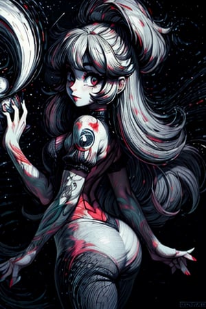 a detailed photo of a pretty girl with cosmic stars in her and colorfull cosmic back ground,Monster,pturbo,aw0k euphoric style,LinkGirl,Movie Still,detailmaster2,High detailed ,monochrome,EpicArt,Color magic,sketch,perfecteyes,greyscale,Saturated colors,Color saturation ,ink,xjrex,Exe