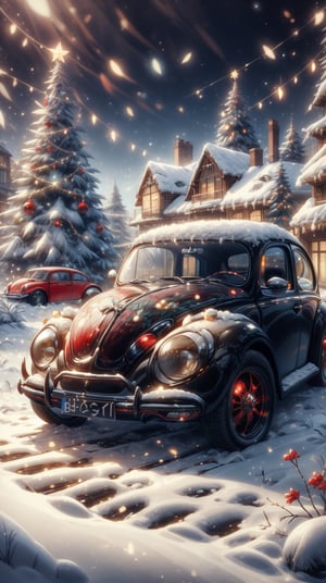  ChristmasWintery beetle, (Masterpiece:1.3) (best quality:1.2) (high quality:1.1),car