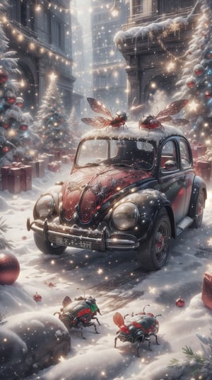  ChristmasWintery beetle, (Masterpiece:1.3) (best quality:1.2) (high quality:1.1)