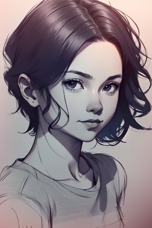 Ani_Uni,Sketch,Enhance, 30 year old girl