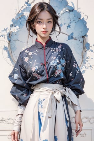 extreme detailed, (masterpiece), (top quality), (best quality), (official art), (beautiful and aesthetic:1.2), (stylish pose), (1 woman), (colorful), (burgundy-blue white theme: 1.5), ppcp, medium length skirt, 	looking into distance, long wave black hair, 
perfect,ChineseWatercolorPainting,Chromaspots,fairy,pastelbg,ink,NJI BEAUTY,red dress,adress2