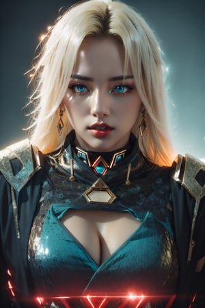 #McBane: black and white photo, stunning beautiful adult, one color, red sexy dress, perfect body, two color, aqua eyes, three color, gold jewelry, four color, blonde hair, detailed, ultra-realistic, cinematic light, raw photo, clothing cutout, bar