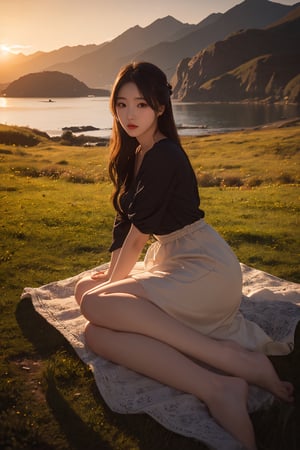 , Tranquility. Ultra Realistic, National Geographic, Canon EOS 5D Mark IV, Wide-angle Lens, f/8, Golden Hour, Landscape Photography, Digital Sensor.
Beautiful korean girl lovely and Shy 
