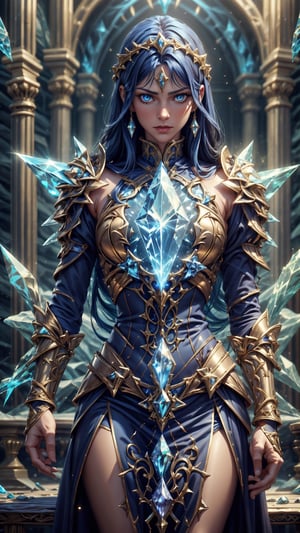 (4k), (masterpiece), (best quality),(extremely intricate), (realistic), (sharp focus), (cinematic lighting), (extremely detailed), 

She is wearing a shimmering white armor made of pure crystal, and her hair is flowing in the wind. Her eyes are bright and determined, and she is ready to face any challenge. In her right hand, she holds a crystal dagger, its blade gleaming in the sunlight.

The dagger is made of a single piece of crystal, and it is perfectly balanced. The hilt is carved into the shape of a dragon, and its eyes are two sparkling rubies. The blade is razor-sharp, and it can cut through any material with ease.

The girl crystal warrior is a powerful warrior, and her crystal dagger is her most prized possession. She uses it to protect the innocent and to fight against evil. She is a symbol of hope and justice, and she is loved by all who know her.

,crystal4rmor,DonMDj1nnM4g1cXL,neotech,glyphtech,hackedtech