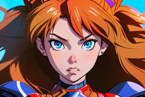 Asuka Langley Soryu, with her distinctive ash blonde hair and piercing blue eyes, stood in the Unit 01 cockpit, ready to face any threat that came her way.

