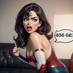 "40 4" TEXT LOGO. Cat Woman,  mouth open. Comic strip speech bubble "40 4",  TEXT LOGO, TEXT,TEXT LOGO