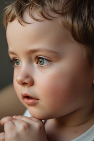 photorealistic, 4k, ultrarealistic skin,masterpiece, one cute young boy,fetus portrait