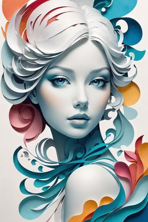 Majestic portrait of a human figure,

beautiful young woman, beautiful body, very feminine,

imagined in the layered paper cuts and negative space style of Eiko Ojala,

combined with Tracie Grimwood's lovely watercolor approach and the intoxicating and

fluid dynamics captured by Alberto Seveso,

They all merged to give rise to a single fusion,

body contours,

multiple shades,

paper texture,

natural gradient,

paper cut overlay,

watercolors,

fluid dynamics,

fascinating,

artistic fusion,

Very detailed,

multidimensional,

HD,aesthetic portrait,cutegirlmix
