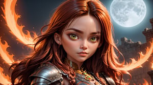 hellfire, dragongirl, dragonhead, dungeon, epic background, armored, moon light, felia, (awesome, (((masterpiece))), (((best quality))), ((ultra detailed)), (illustration)),more detail XL,3d toon style,3d style