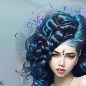 mehkadon , a painting mehkadon ,blue curly hair, 85mm portrait, ross tran 8 k, hyperrealistic fantasy art, realistic fantasy painting, realistic fantasy artwork, wlop art, digital fantasy art ), fantasy woman, wlop and ross tran, in style of wlop, karol bak uhd, beautiful fantasy art, by tom bagshaw and boris vallejo
