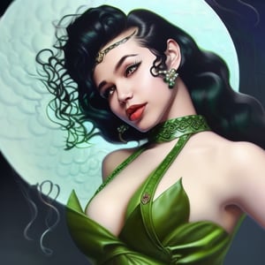 mehkadon , a painting mehkadon ,green curly hair, 85mm portrait, ross tran 8 k, hyperrealistic fantasy art, realistic fantasy painting, realistic fantasy artwork, wlop art, digital fantasy art ), fantasy woman, wlop and ross tran, in style of wlop, karol bak uhd, beautiful fantasy art, by tom bagshaw and boris vallejo
