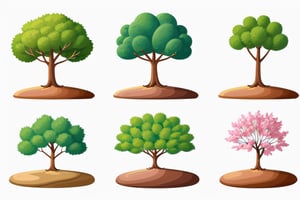 a set of detailed vector art trees and rocks sheet to be used in a children book,fantasy00d,KidsRedmAF,tshee00d