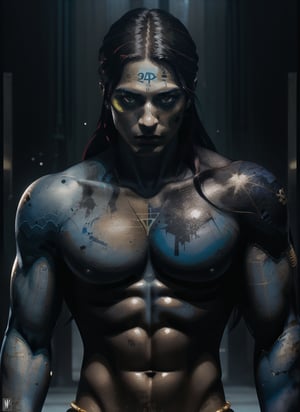 1 blue man,  wowdk, glowing black and white eyes,
 lord krishna musculer animeted, whole upper body  blue  colour  ,chest hand face blue colour, black hair,athletic_male, volumetric lighting, best quality, topless, masterpiece,  realistic, ,EpicLogo,miami darryl,Rogue,High detailed,sucrose \(genshin impact\),shodanSS_soul3142,gwen stacy, 1girl,potcoll