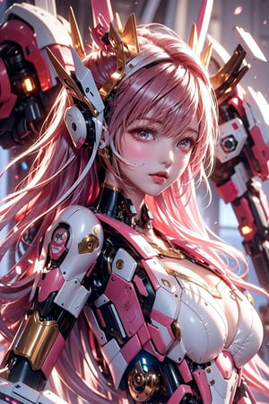 1girl, dramatic lighting,Pink Mecha,Honey Mecha