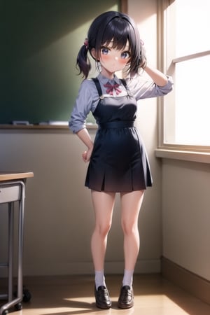 ((main girl)), y, full body, cute, dress, petite, short girl, small girl, classroom, kinderg, many ks in background, 

(