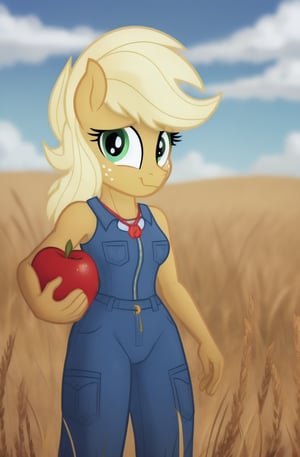 1girl, solo, mlp, my little pony, apple jack, mlpapplejack, masterpiece, standing, wheat field in the background,

((extreme skinny, unhealthy thin, no thights)),
dressed in dungarees,