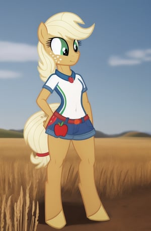 1girl, solo, mlp, my little pony, apple jack, mlpapplejack, masterpiece, standing, wheat field in the background,

((extreme skinny, unhealthy thin, no thights)),