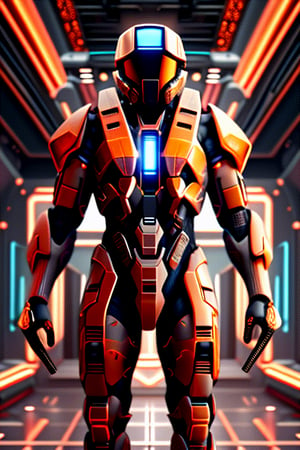 (concept art:1.2) | digital painting | digital art | exoskeleton style | (futuristic style: 1.2)], (((private soldier with a Halo gun at eye level, aiming))), fantastic background, clear lines, graphics, game art, dark tones
,DonMCyb3rN3cr0XL  ,More Detail