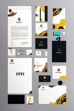 Epic Branding, 3 vibrant colors, word "kefi resina" is de name of the company, logo desing, resin company, the name of the company ir kefi resina, lettering with yhe word kefi, show the word "kefi" like logotip