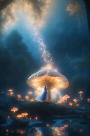 "Golden hour photography,((Beautyful Girl)) in Fantasy Atire  in the mystic mist, (colossal mushroom in the Background), graceful Butterflys,( otherworldly) magic, rule of thirds composition",chinese girls