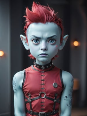 score_9, score_8_up, score_7_up, solo, depth of field, rim-light,
((handsome, roguish, gnome man)), (boy:1.6), skinny, very large pointy ears, (very big eyes), determined serious look, (short messy purple hair), (black and magenta Sci-Fi punk outfit), short, ((pale blue skin)), tattoos, in a dark corner of a neon-lit spaceship, (holding a sci-fi computer) Sci-fi ,neon photography style, (chibi:0.75),