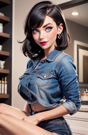  style 40's betty page  clothes makeup girl