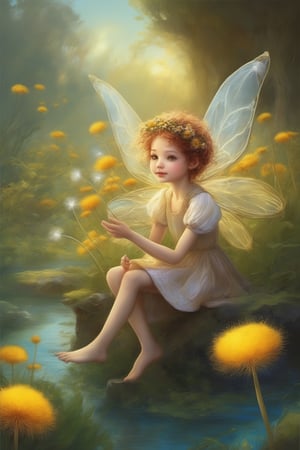 fairy spring , painting, golden lihttps://images.tensorartassets.com/community/images/618839126166449157/94ba3a6741e7026a4fd07ae37e92e102.png!mfit_w120_h120_jpg_webpnes ,  best quality,   fantasy,  detailed   well-dressed flying pixie garden faeries on a dandelion flowers ,  
dandelion  flowers  , sunrise ,   river , 2d, flat, cute, adorable, fairytale, storybook detailed,  illustration, cinematic,  ultra highly detailed  , tiny details, luminism, ,vibrant colors ,  complex background 