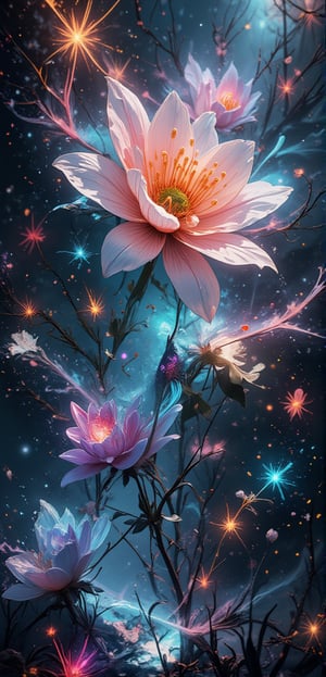 Ethereal beauty, fog, light, dust, royal fractal, holographic cosmic flowers, illustration, mixed technique by Pablo Amaringo "Merriam, Nikolina Petolas, Peter Grik, Dariusz Klimczak, surreal hallucinatory, intricately detailed sharp focus", digital art, perfect composition, beautiful detailed, intricate, insanely detailed octane rendering trending on artstation, 8k art photography, photorealistic concept