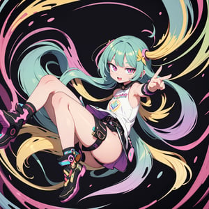 (young female:1.2), loli, dynamic pose, dynamic angle,
psychedelic art, vibrant colors, swirling patterns, optical illusions, hallucinatory visuals, mind-expanding imagery, counterculture influence, absurdres, highres, ultra detailed,