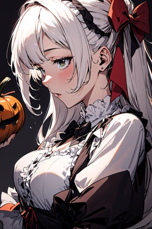 (absurdres, highres, ultra detailed:1.2), BREAK
1girl, solo, halloween, profile, close-up,