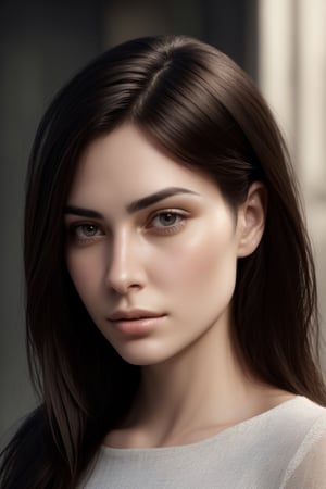 young woman. beautiful detailed face, black hair, pale skin, light skin, realistic skin, detailed fabric texture, detailed hair texture, perfect proportion, accurate, anatomically correct, highly detailed skin and face texture, modern, photorealistic, perfect face